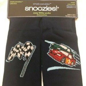 SNOOZIES MENS NOVELTY NASCAR RACING CREW SOCKS SHOE SIZE 7-12
